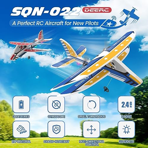 2.4GHZ Remote Control Airplane with 3 Batteries & 6-axis Gyro Stabilizer D84996
