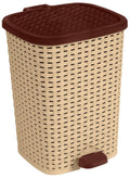 27 Qt Wicker Style Step-On Trash Can G955