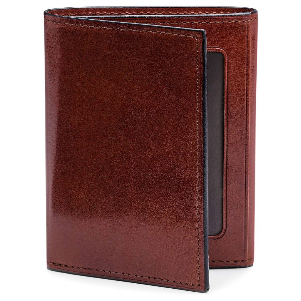 Dark Brown Leather Trifold ID Wallet Z24448