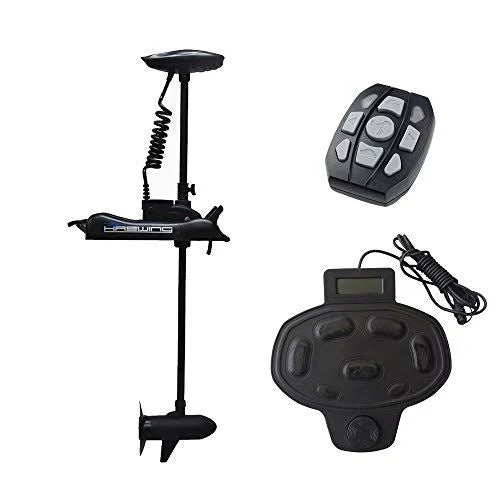 12V 55lbs Electric Trolling Motor with Foot Control (Black) L807