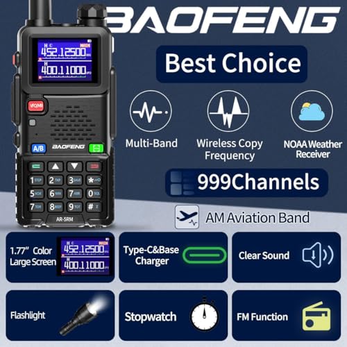 2 Pack 10W Handheld Ham Radio Walkie Talkies with Programming Cable A1151