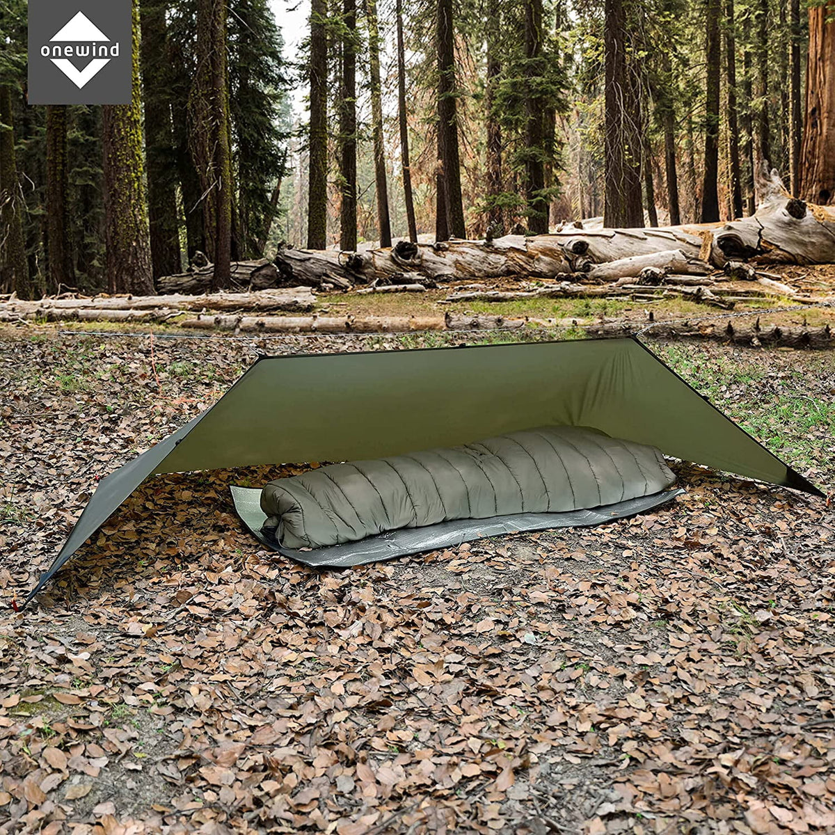 Camping Tarp Set with Ripstop Silnylon Silicone PU Coating S4568