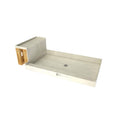 37x22 Single Threshold Shower Base with Bench and Drain I8897