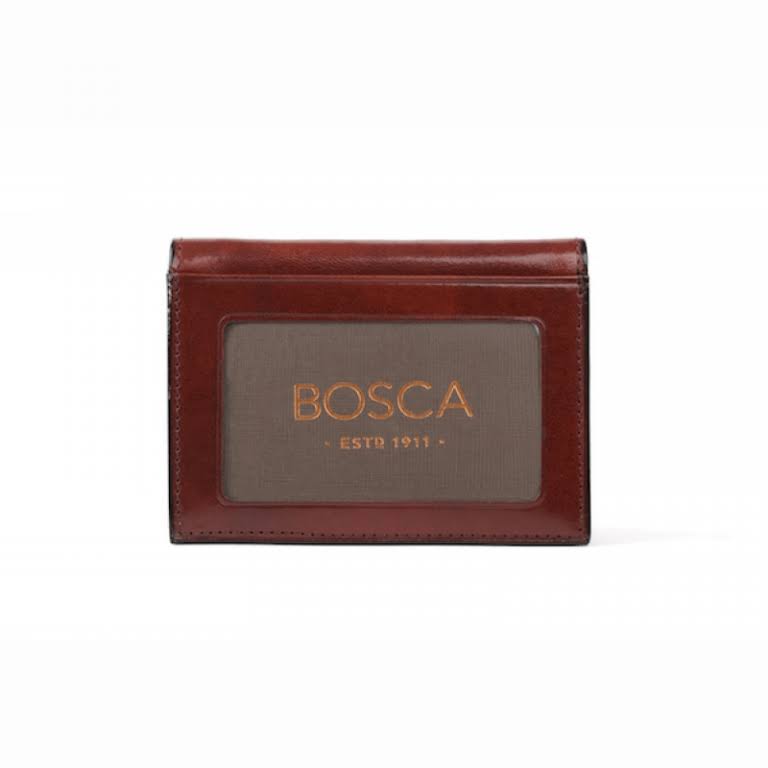 Dark Brown Leather Trifold ID Wallet Z24448
