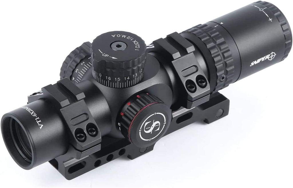 1-6X28 FFP First Focal Plane Scope 35mm Tube ED Optics Red/Green Illuminated Reticle T300