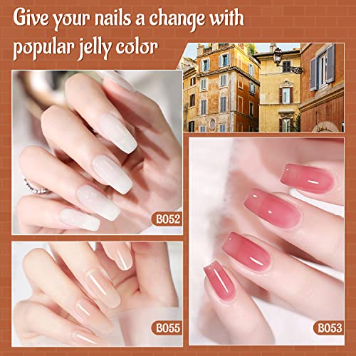10 Colors Gel Nail Polish Kit with Mini UV LED Nail Lamp Base Coat Top Coat Set V756