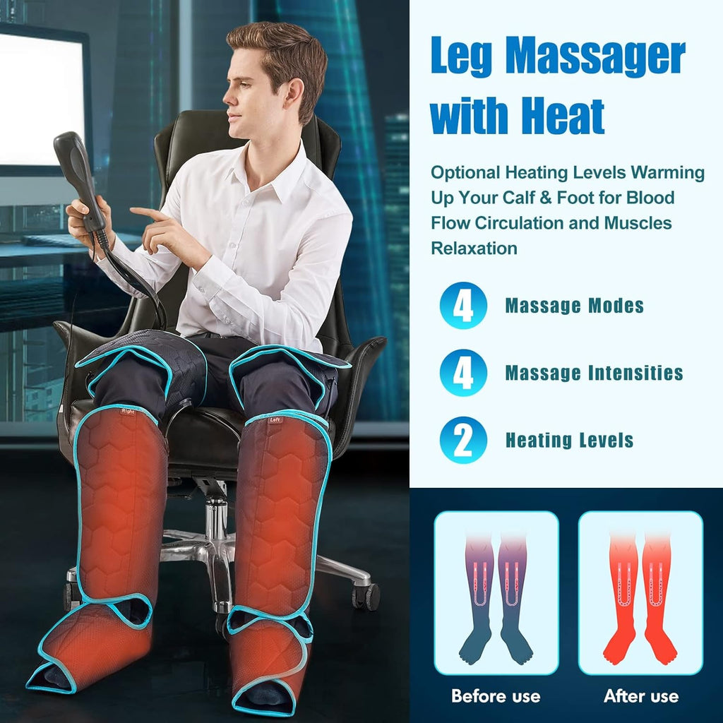 Air Compression Leg Massager with Heat Q556