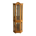 Golden Oak Glass Door Curio Cabinet Y8687
