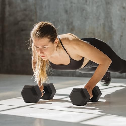 Rubber Coated Hex Dumbbells U483708