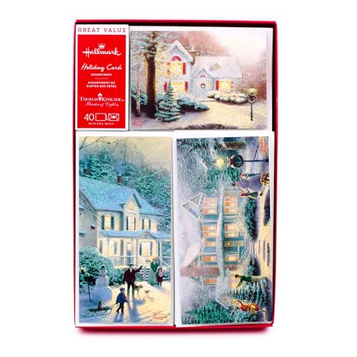 40 Cards with Envelopes and Foil Seals Christmas Cards L4070