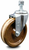 5 inch High Temp Phenolic Wheel Swivel Threaded Stem Caster P989