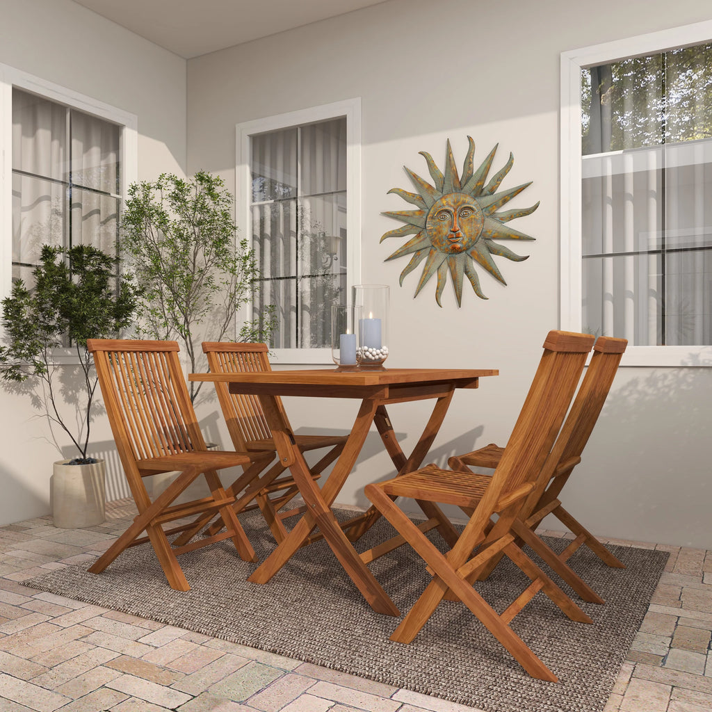 Gold Metal Indoor Outdoor Sun Wall Decor X750