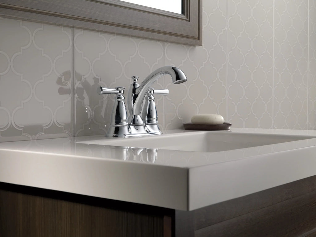 Chrome Two Handle Centerset Bathroom Faucet C736
