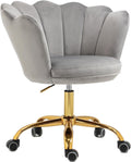 Velvet Upholstered Swivel Task Chair with Wheels T638