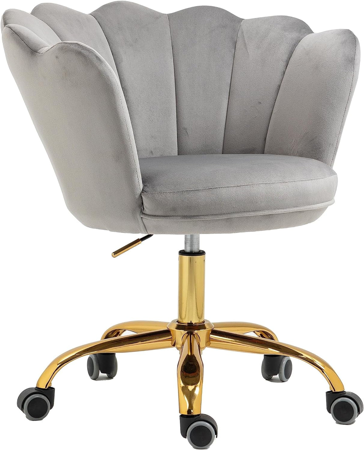 Velvet Upholstered Swivel Task Chair with Wheels T638