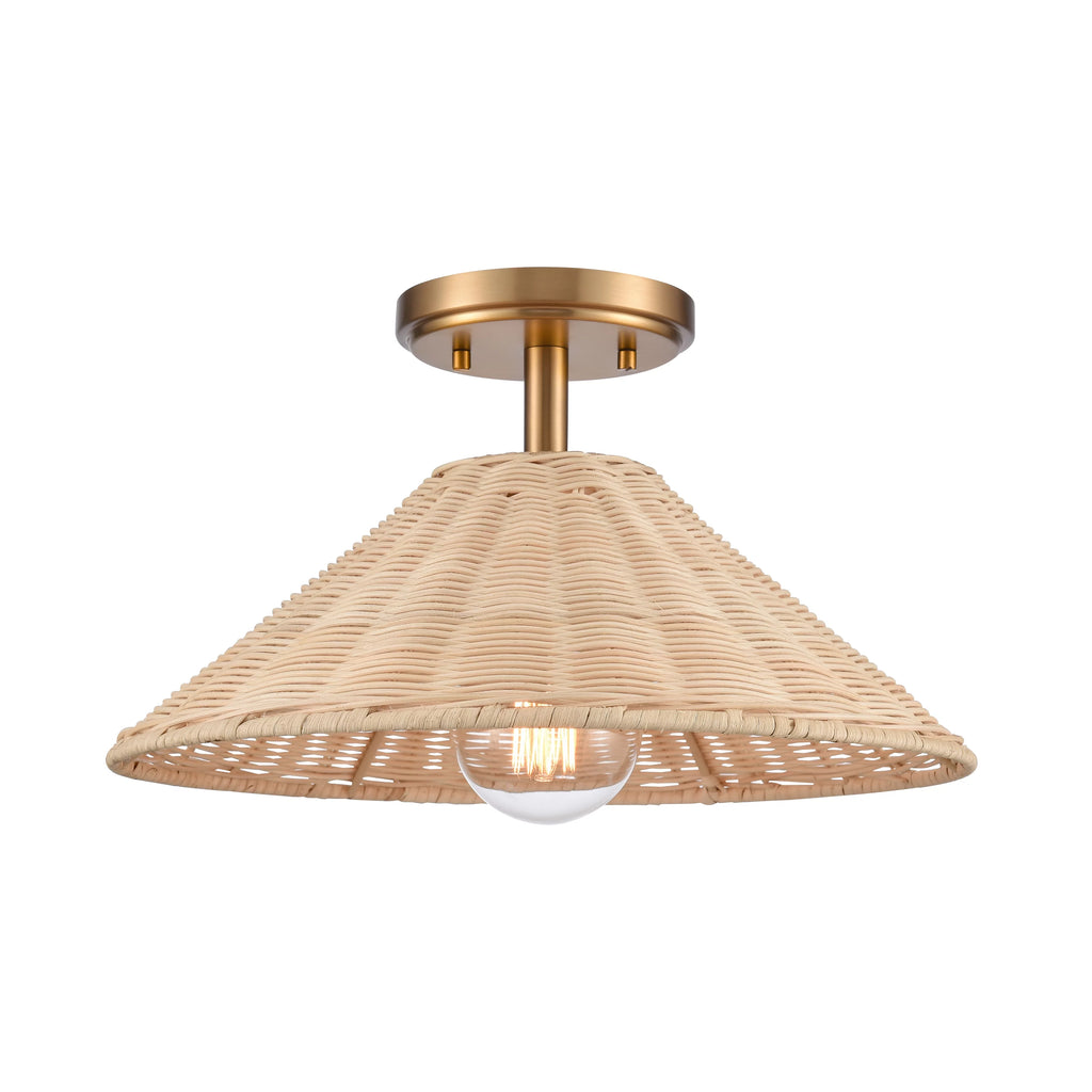 1 Light Brushed Gold Semi Flush Mount A52931
