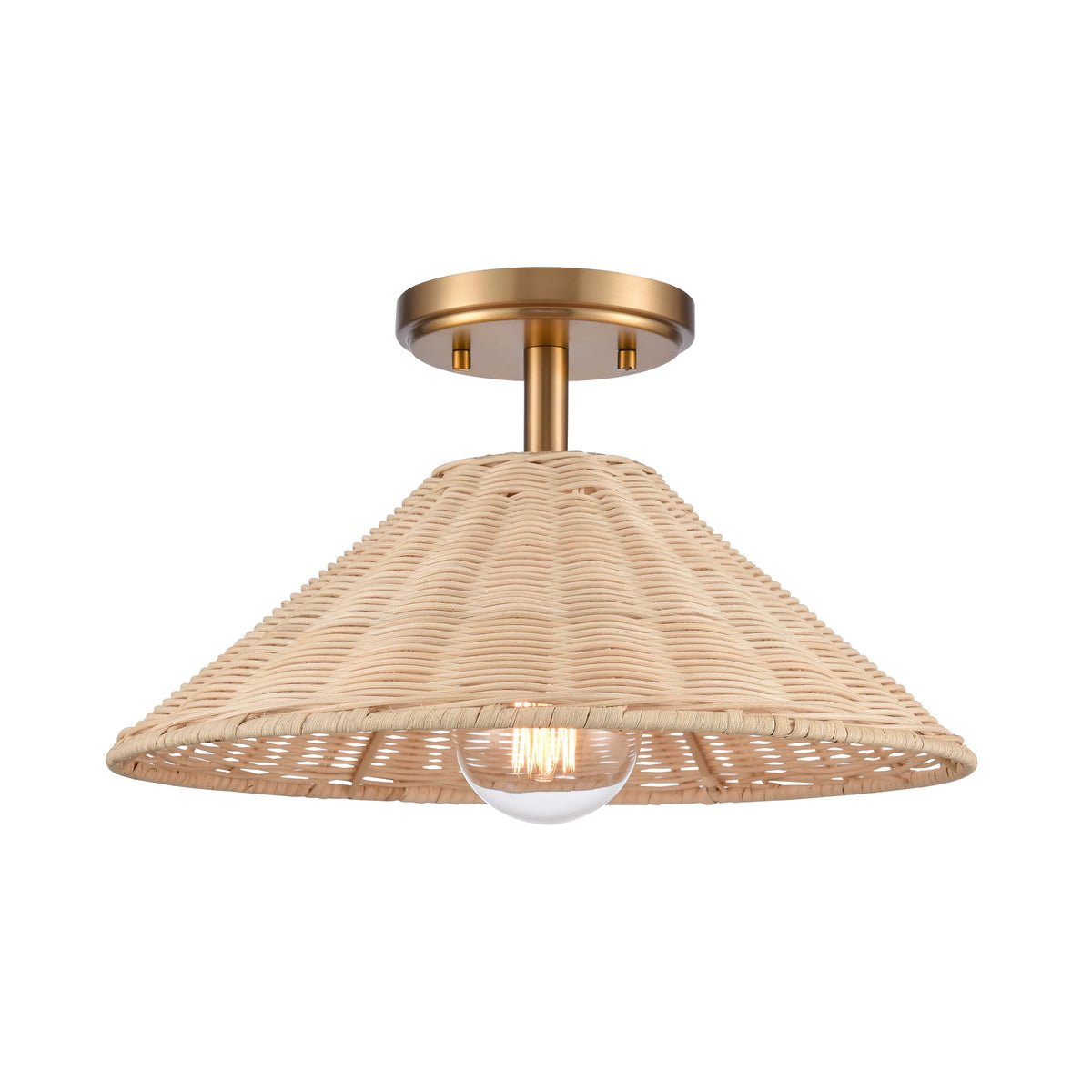 1 Light Brushed Gold Semi Flush Mount A52931