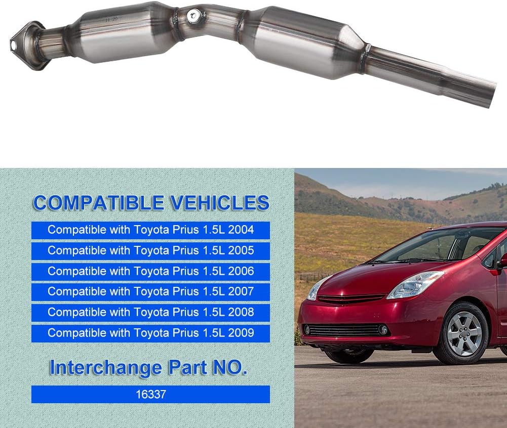 Catalytic Converter for Toyota Prius 1.5L 2004-2009, Direct-Fit Stainless Steel O566