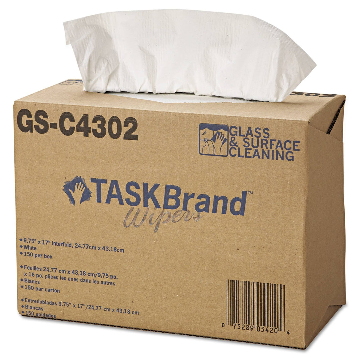 Glass & Surface Wipers 4ply White A556