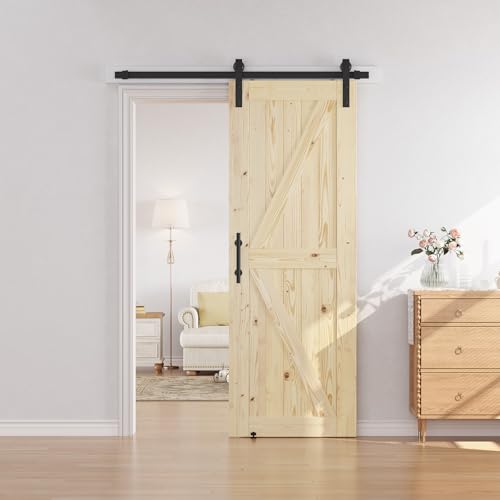 36in x 84in Sliding Barn Door with Hardware Kit H918