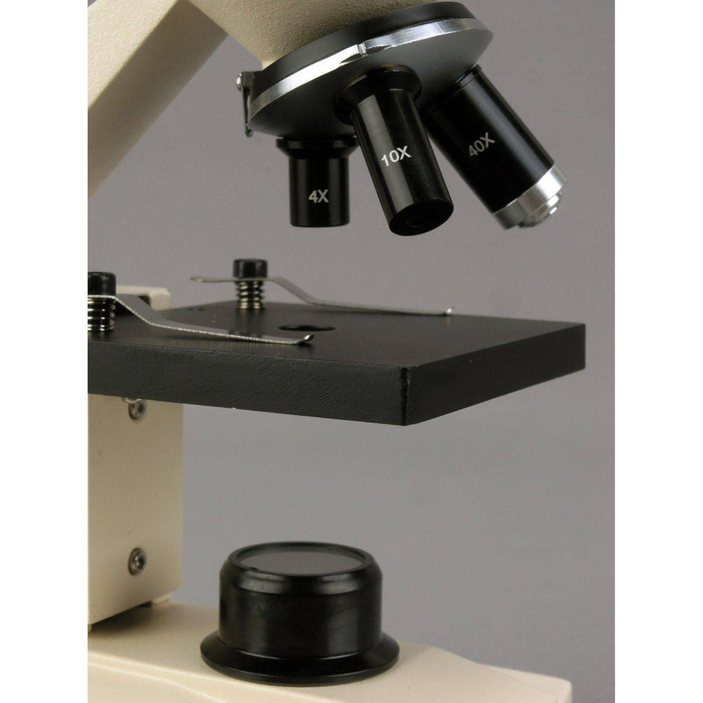 All-Metal All Optical Glass Lens Student Biological Field Microscope with LED Light A144
