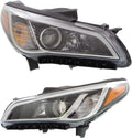 Black Housing Headlight Pair for Hyundai Sonata 2015 2016 2017 K8059