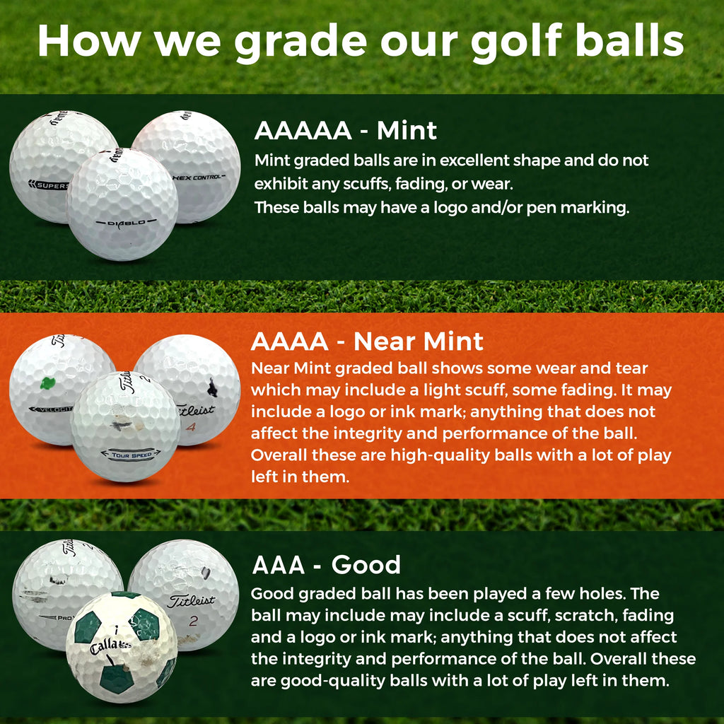 100 Pack Recycled Golf Balls with 15 Tees and Mesh Carrying Bag V60362