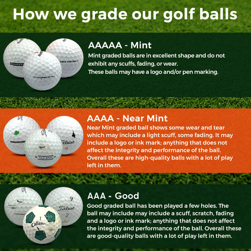 100 Pack Recycled Golf Balls with 15 Tees and Mesh Carrying Bag V60362