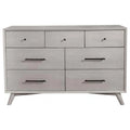 Gray Solid Wood Seven Drawer Double Dresser Q237649