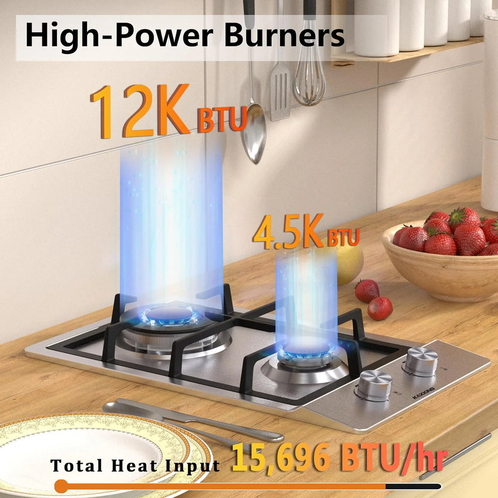 2 Burner Stainless Steel Gas Cooktop M874