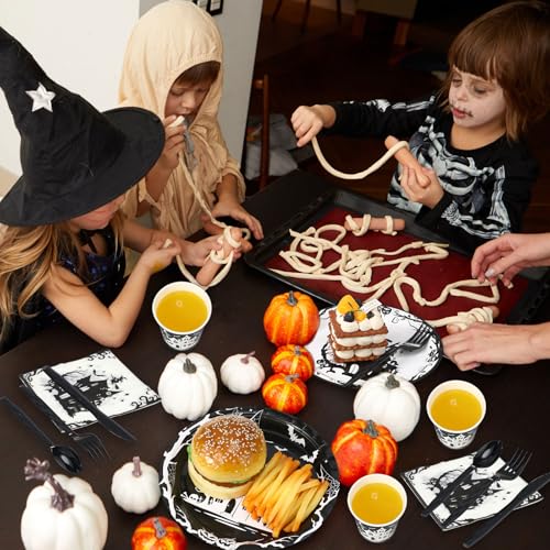 500 Pcs Halloween Party Supplies Plates Cups Napkins and Cutlery Set U909674
