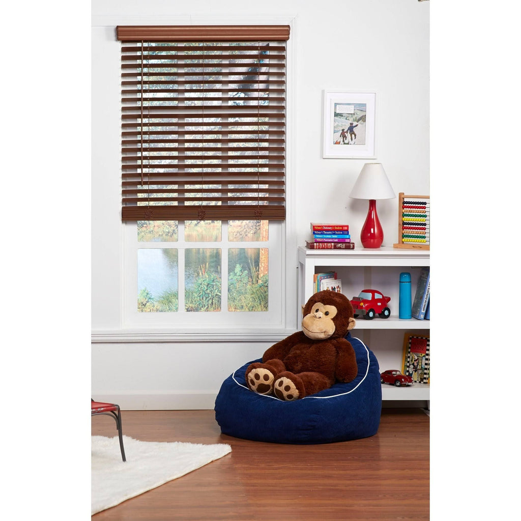Dark Oak Cordless Faux Wood Blind L986379
