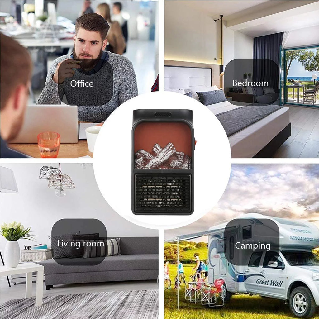 900W Mini Black Ceramic Electric Heater F370