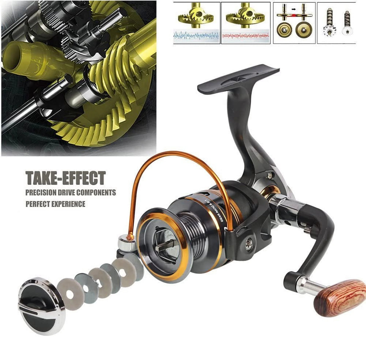 Spinning Fishing Reels with Metal Body 11BB Gear Ratio G937