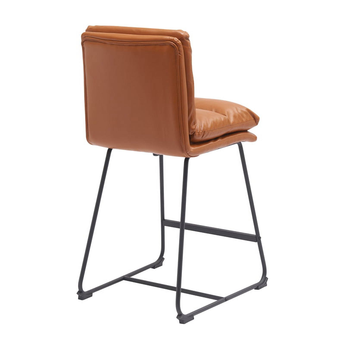 Tan Faux Leather Counter Stool (Set of 2) Q439