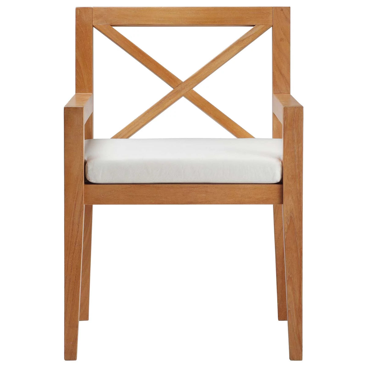 Natural White Wood Armchair Q433