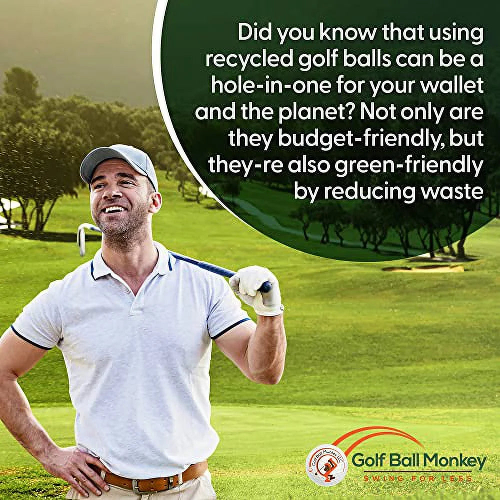 100 Pack Recycled Golf Balls with 15 Tees and Mesh Carrying Bag V60362