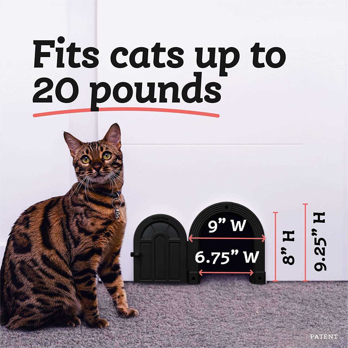 Interior Cat Door for Cats Up to 20 lbs H51608
