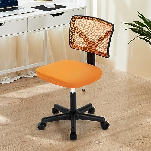 Black Ergonomic Mesh Mid Back Armless Desk Chair with Wheels K731