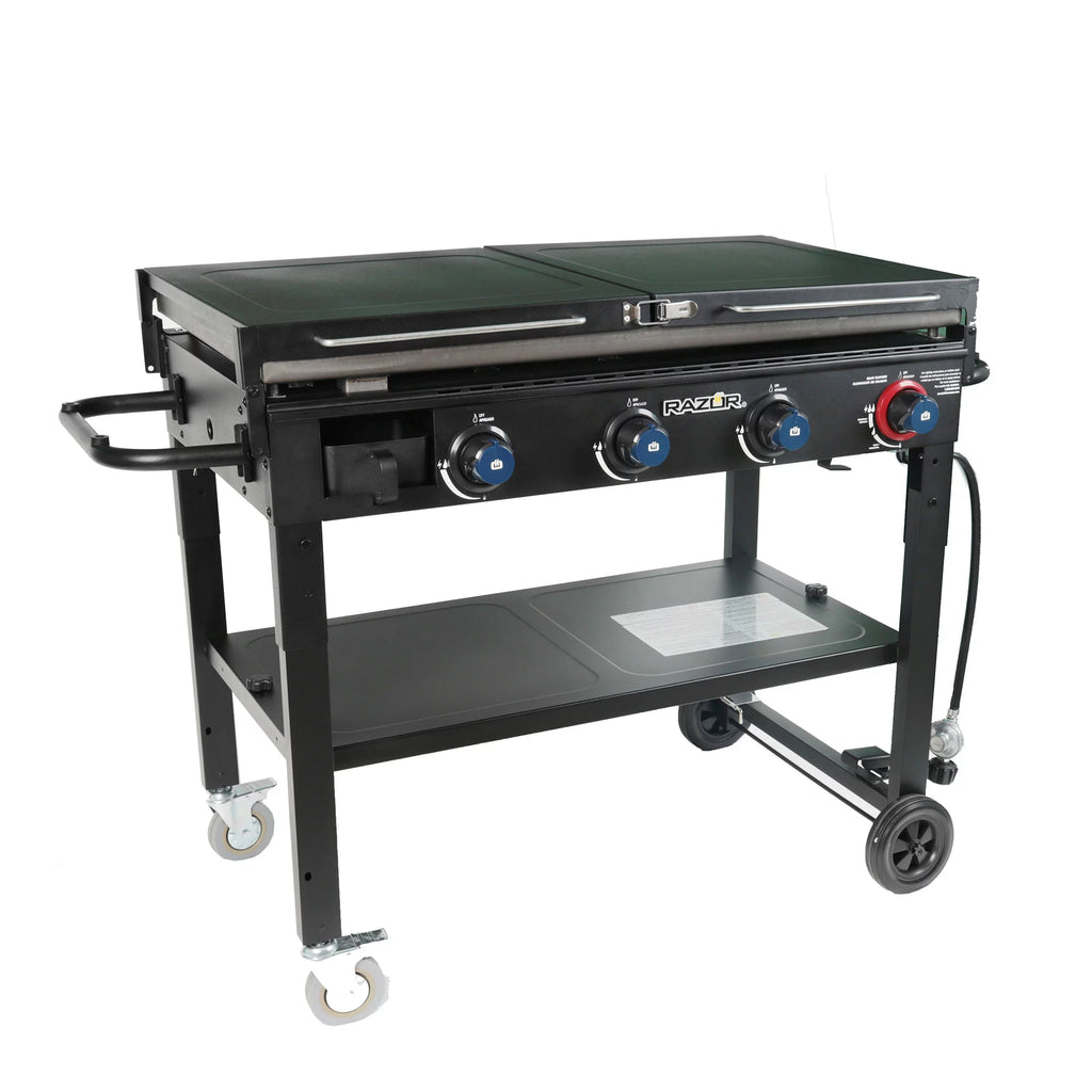 2 Burner LP Propane Gas Griddle with Folding Shelf Y459