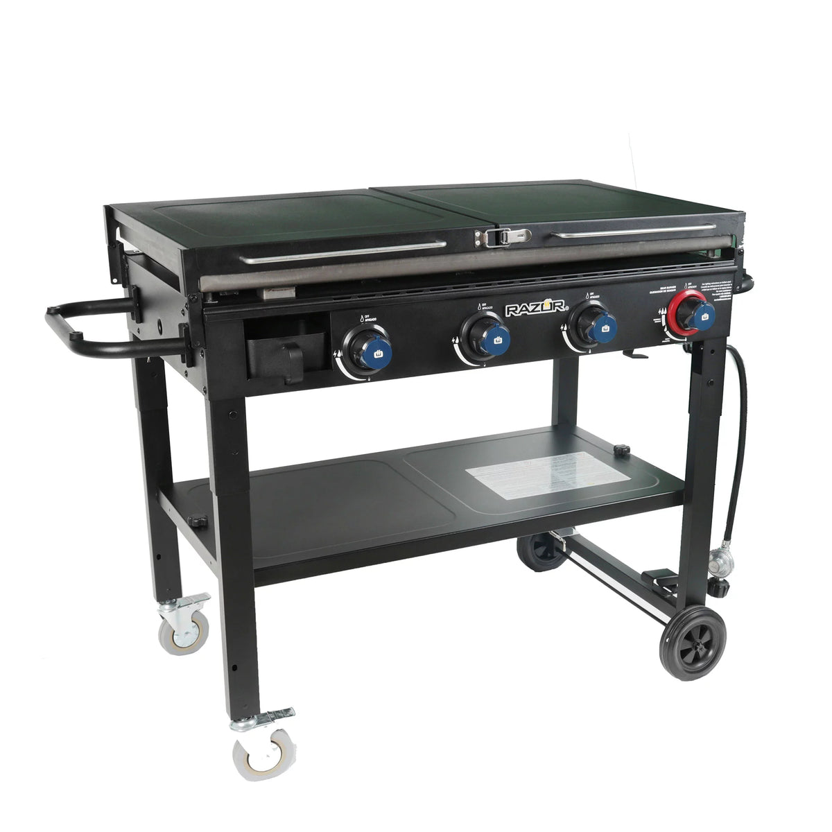 2 Burner LP Propane Gas Griddle with Folding Shelf Y459