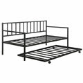 Black Twin Size Metal Daybed with Trundle C6647