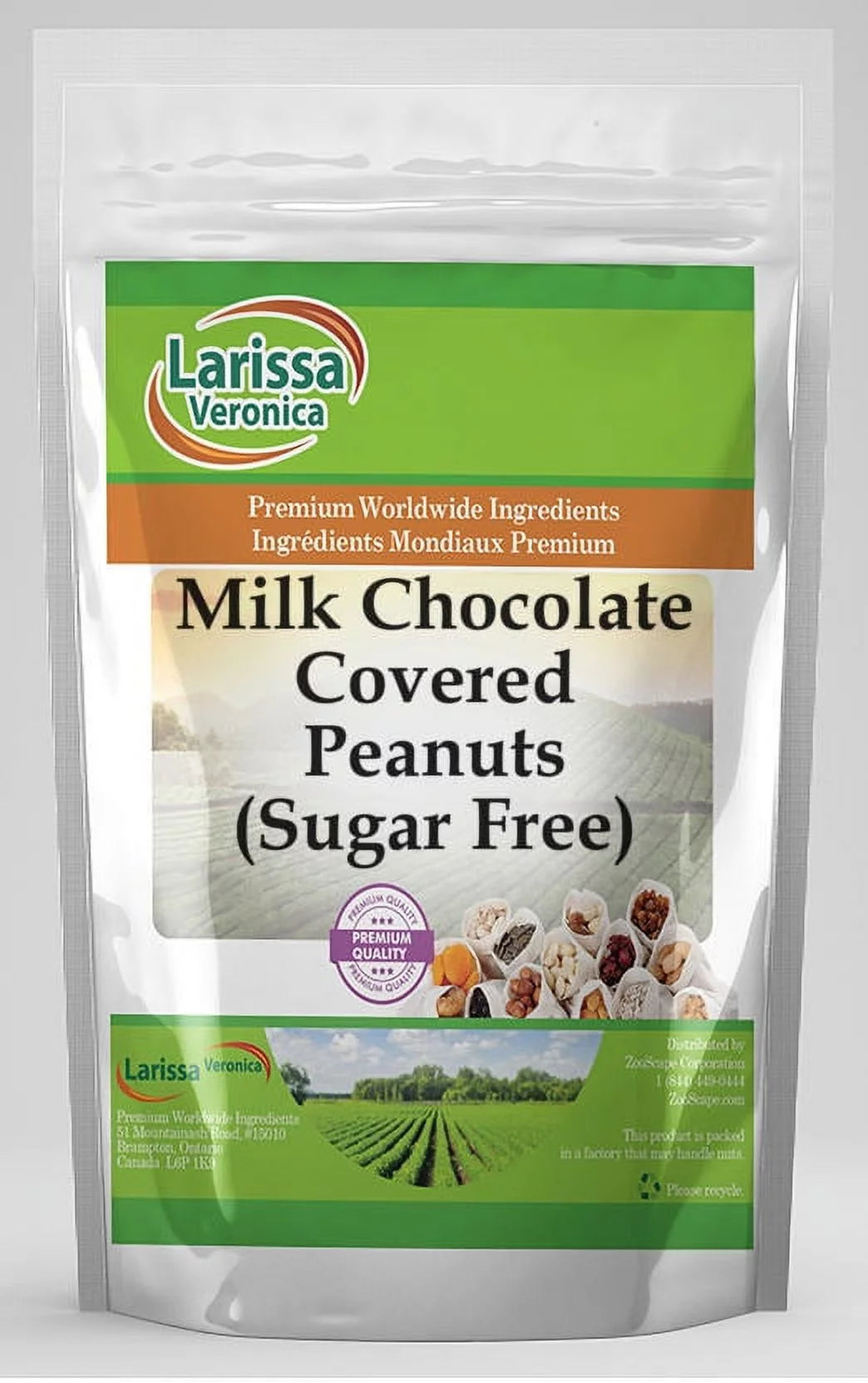 Sugar Free Milk Chocolate Covered Peanuts 16 oz 2-Pack P3423