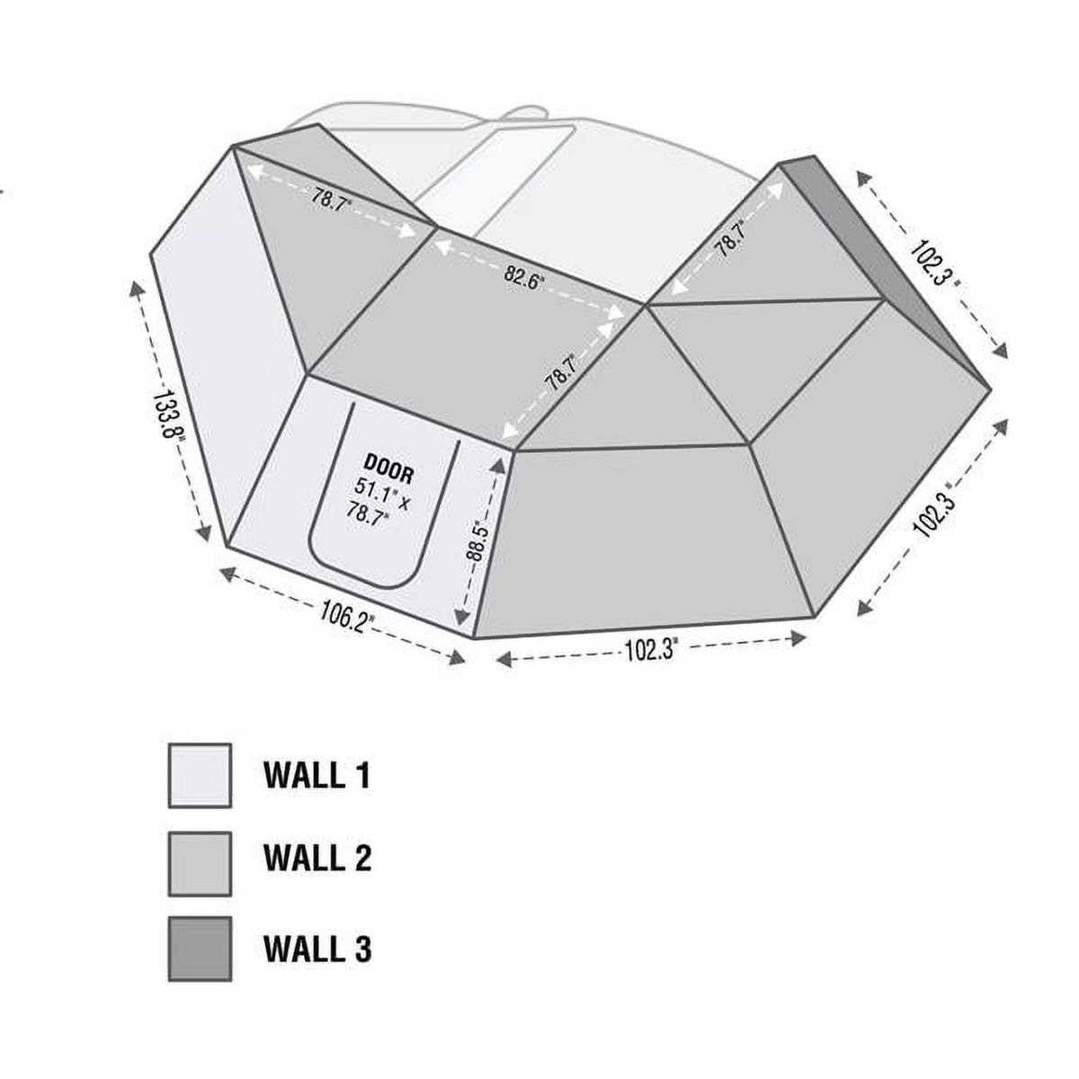 Nomadic 270 Sides Awning Wall 3 O318084