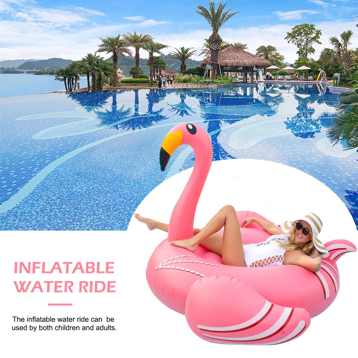 Inflatable Flamingos Pool Float B811