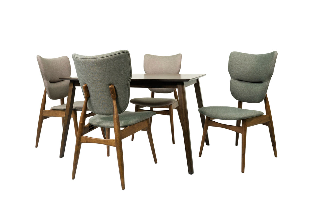 5-Piece Solid Wood Dining Table and 4 Chairs R120643
