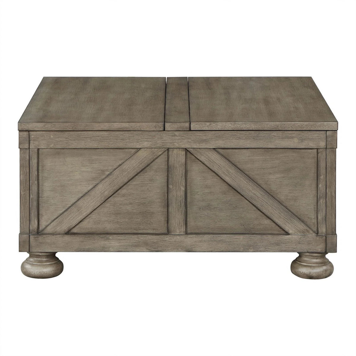 Gray Wood Hidden Storage Coffee Table R159