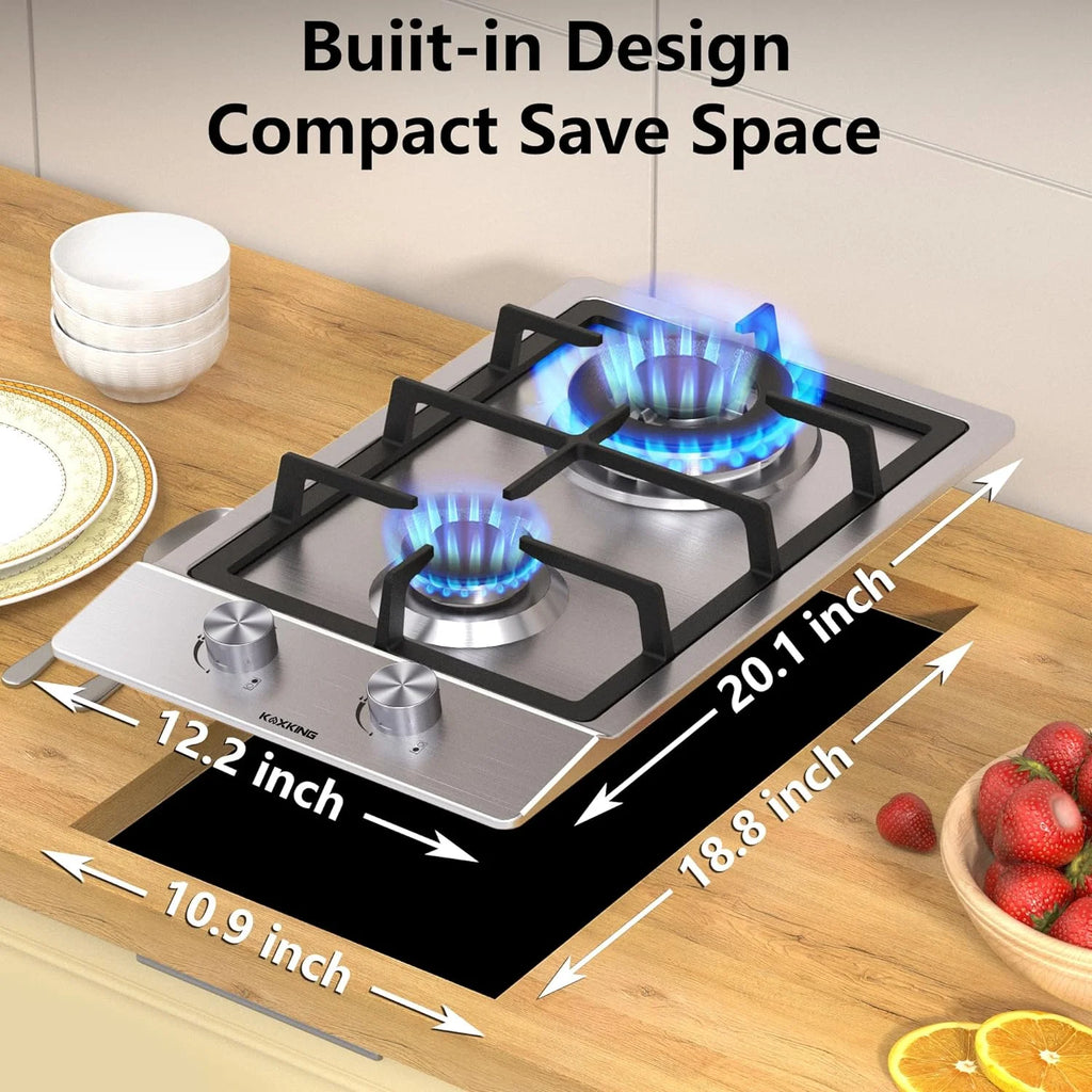 2 Burner Stainless Steel Gas Cooktop M874