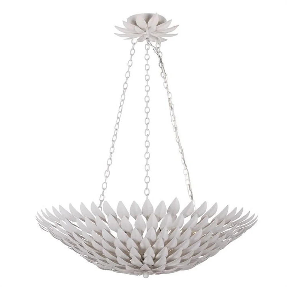 Matte White 6 Light Chandelier U87800