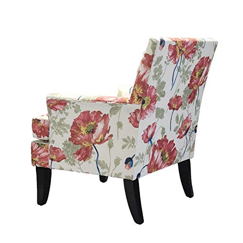 Modern Accent Chair with Arms and Wooden Legs W270572